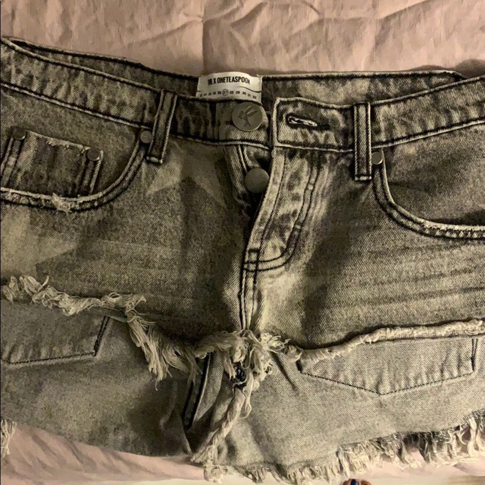 One Teaspoon Grey Star Cutoffs